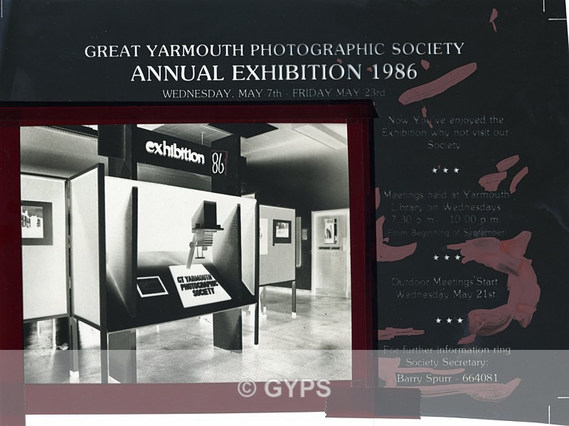 Annual Exhibition - 1986 neg of advert - Past Exhibitions