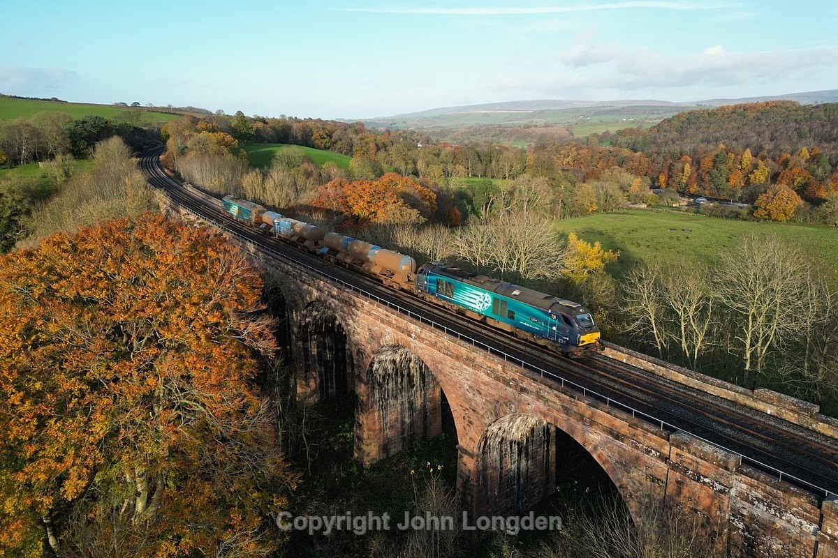 JL - 8.11.23 68018 3J11 Carlisle - Carlisle, Armathwaite Viaduct - Armathwaite