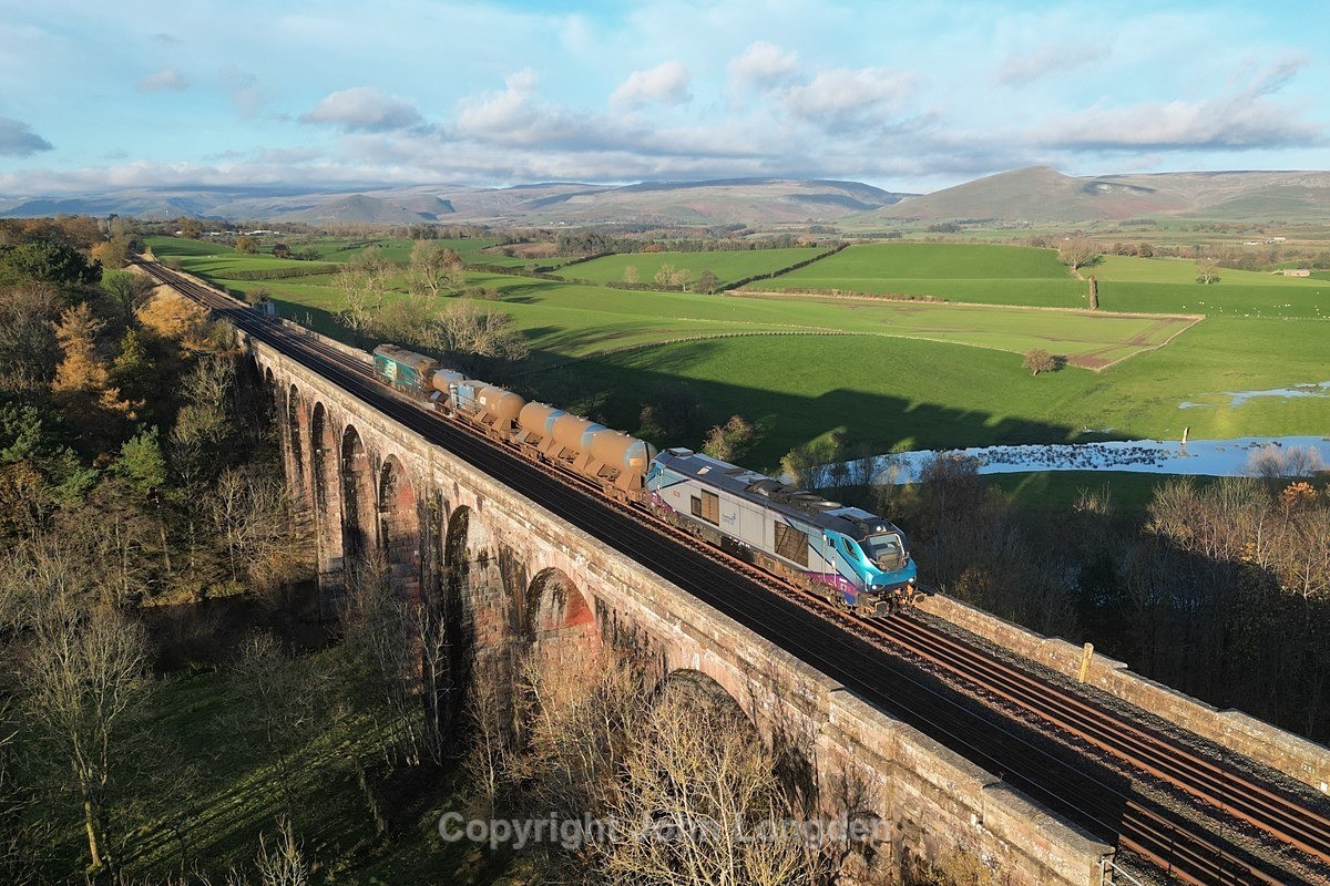 JL - 10.11.23 68031 3J11 Carlisle - Carlisle, Ormside Viaduct - Ormside