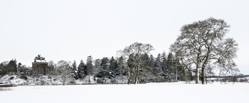 Hoddom Castle in the Snow - Landscapes