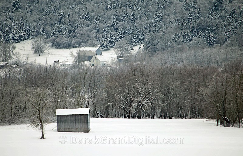 Shed in Winter - Winterscape