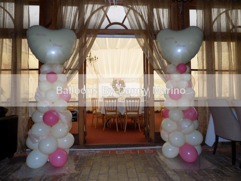 Heart Columns - Wedding Balloon Photos