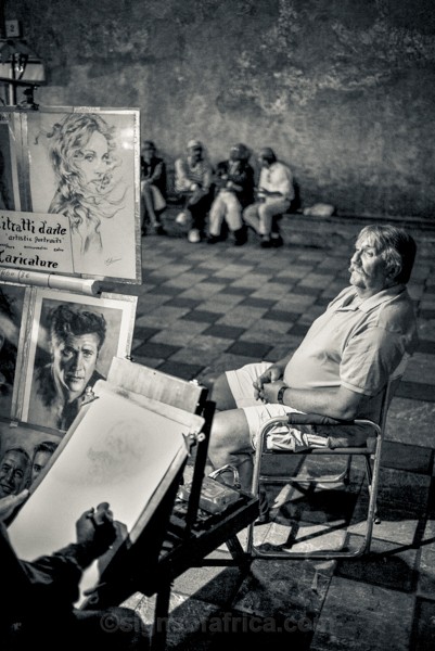 Portrait Painter, Taormina, Sicily, Italy