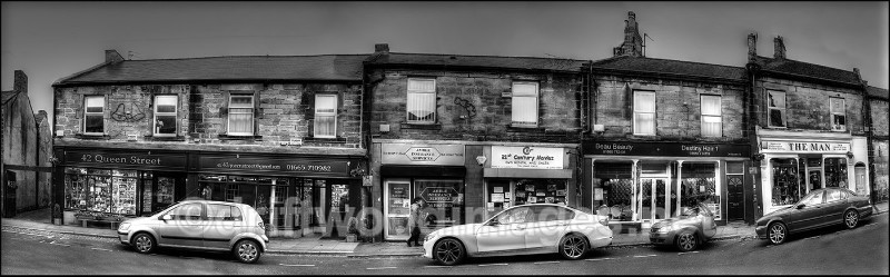 Amble shop panorama bw HDR resized - High Dynamic Range pictures