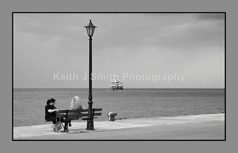 Sitting Dockside YR6M1974 BW - Black & White.