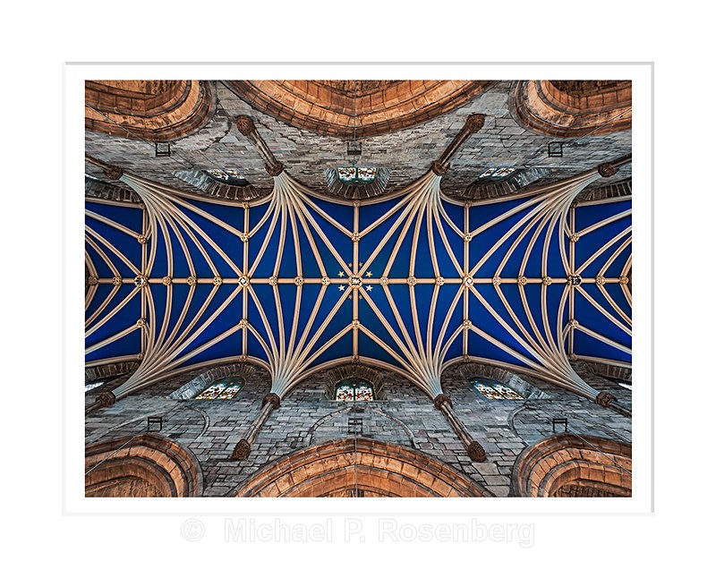 Blue Ceiling and Stars, St. Giles Cathedral, Edinburgh Scotland - Scotland, UK