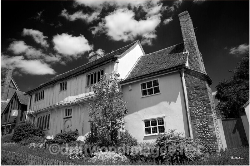 Lavenham Suffolk  house bw Butcher - Lavenham Suffolk