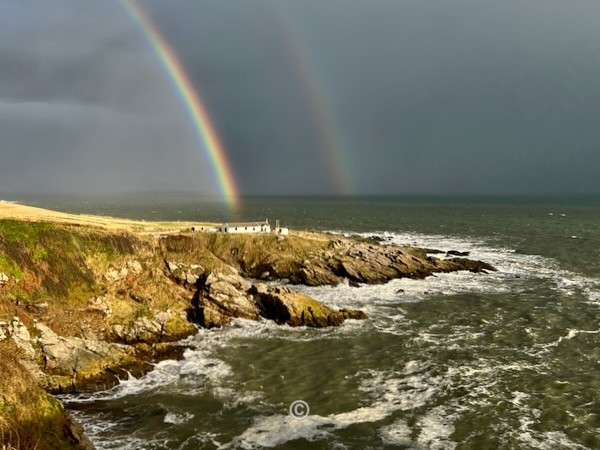 Rainbow at Old Portlethen. - Old Portlethen Village photographs.
