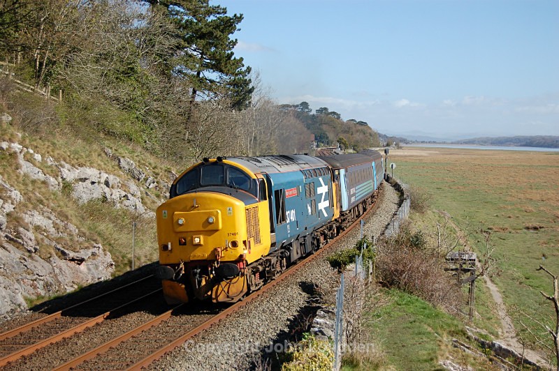 JL - 19.4.16 37401 2C47 10.00 Preston - Barrow, Kents Bank - Cumbrian Coast (north to south)