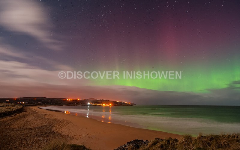 Culdaff beach - Aurora Borealis (Northern Lights)