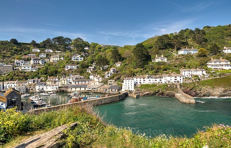 No stock PO08 - Polperro from the Coast Path - Greetings Cards Polperro