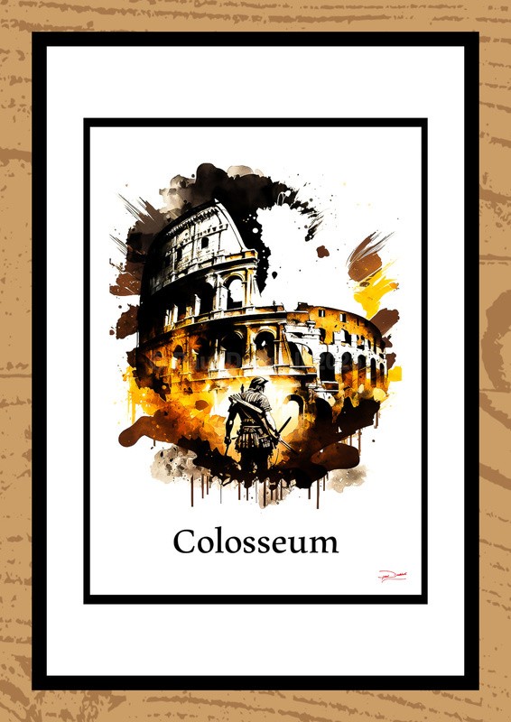 Colosseum Ink Paintings by Artist Paul Duddell