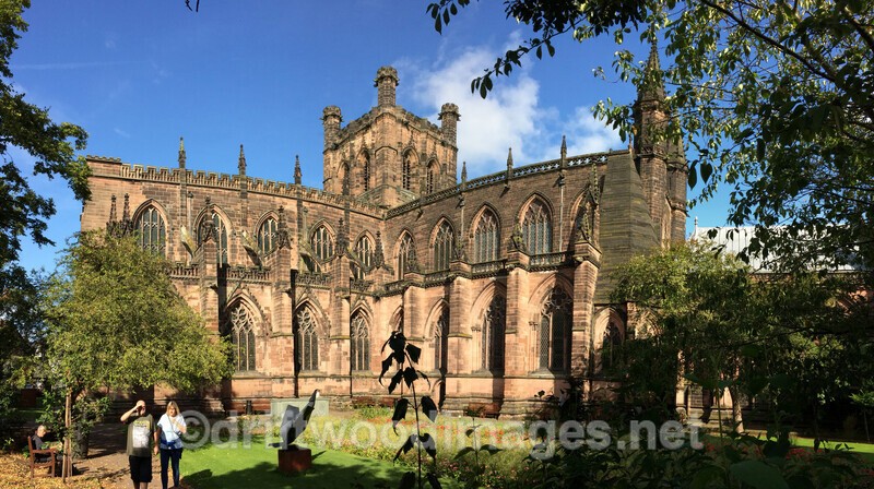Cathedral SE aspect 2 pano - Chester Cathedral