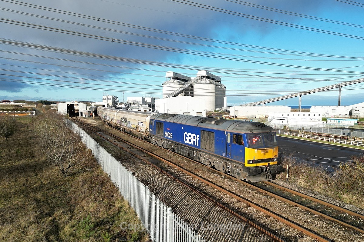 JL - 22.11.25 60026 6N87 Lynemouth - Tyne CT, Mid-Lynemouth - Latest shots