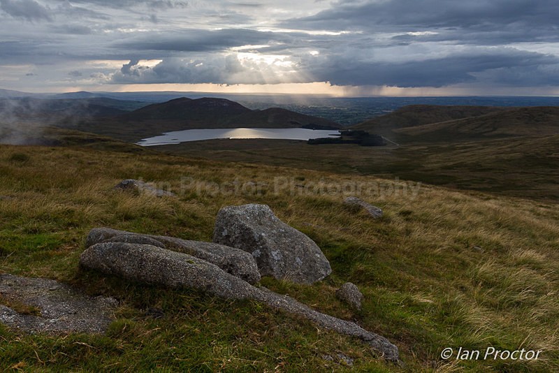 Sunburst over Spelga Reservoir, Mourne Mountains, N.Ireland. - Mourne Mountains