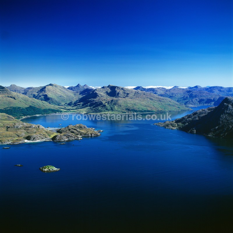 aerial pictures of Scotland west coast sea lochs of Loch Nevis