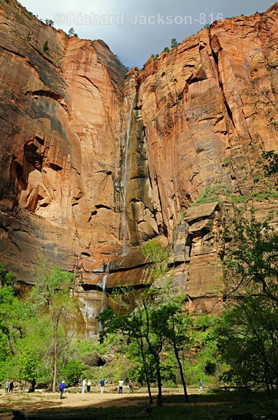 Temple of Sinawava Waterfall - Zion National Pk.- 2011