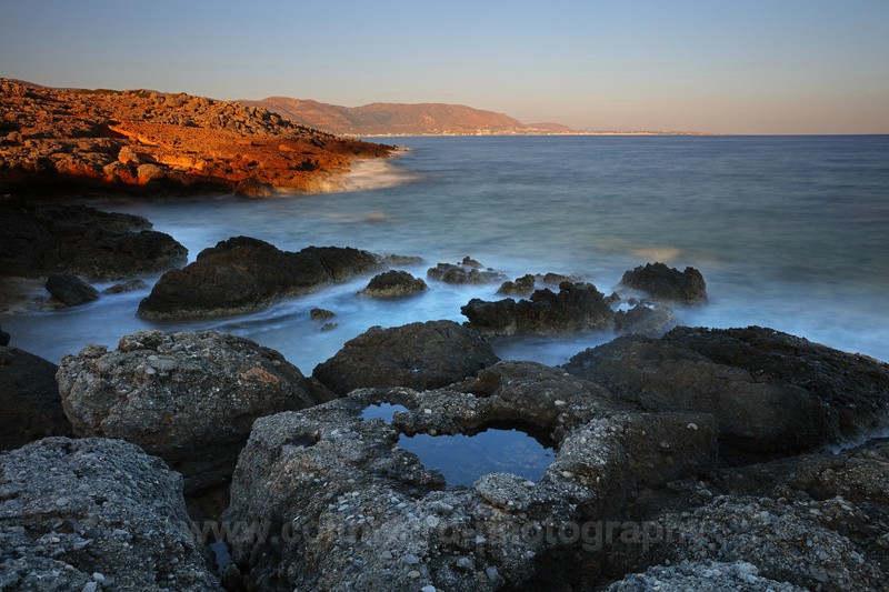 Rock pools near Sissi, Crete.   Ref 2251 - Europe