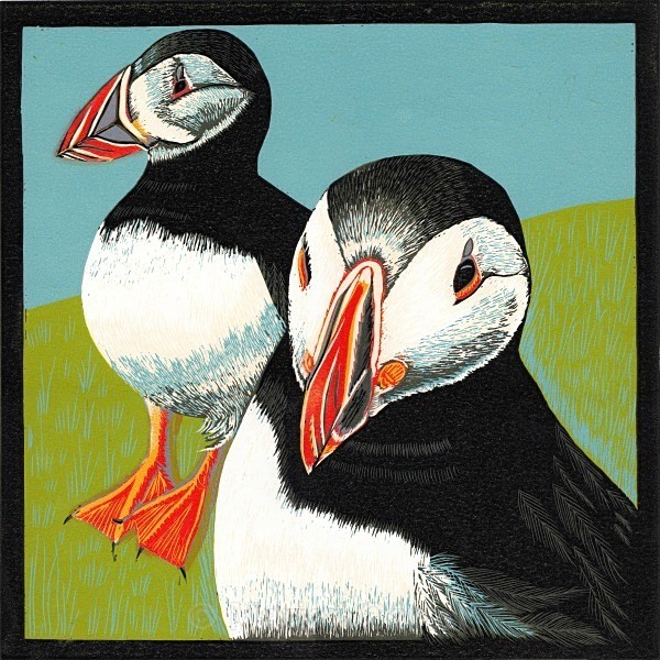 Blue Skies Ahead - Reduction Linocuts
