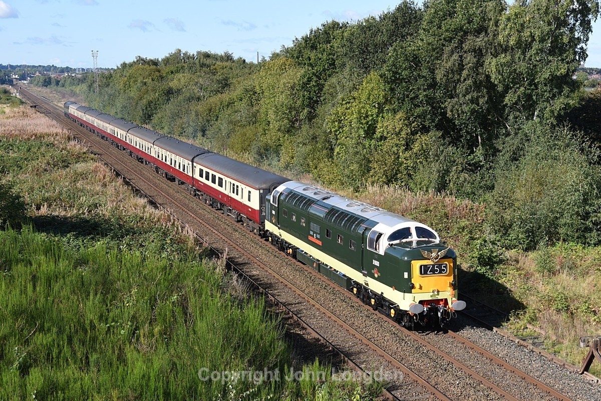 JL - 24.9.22 D9000 1Z55 Wolverhampton - Newcastle, Petteril Br Junc - Tyne Valley (west to east)