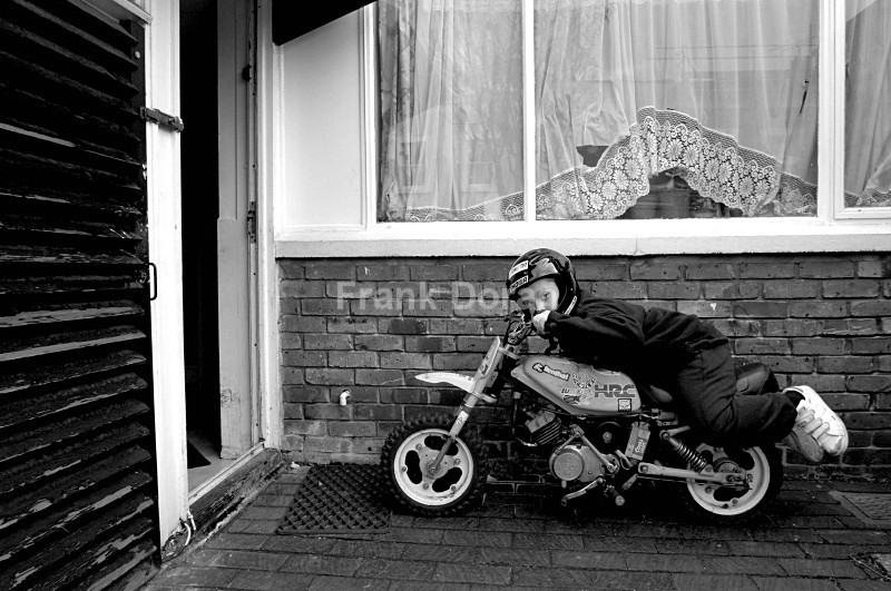 MOTORBIKE AND BOY - Frank Doran