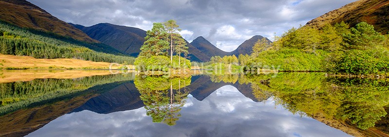 Lochan Urr, Glen Etive, Highland - Panoramic format