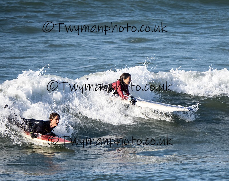 PA274671 - Westward Ho! surfers 27/10