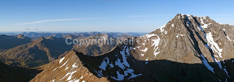 Carn Mor Dearg Arete & Ben Nevis, Highland - Panoramic format
