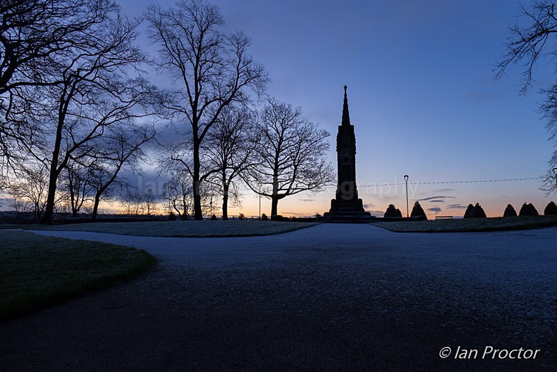 Winter morning in Castle Gardens, Lisburn. - Winter