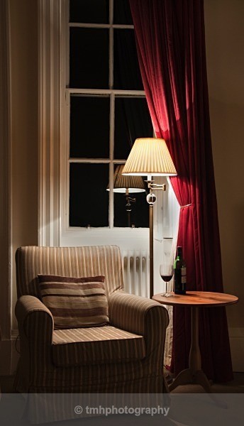 Chair and Wine. - Low Light Photography