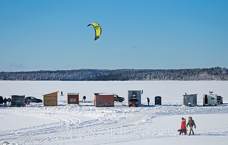 Renforth Ice Village Snowkiting Construction Walking