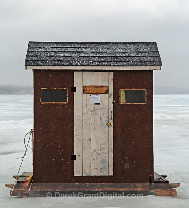 Ice Hut New Brunswick Canada Fishing Shanty