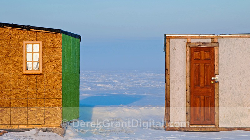 Shack Macro Renforth Ice Fishing Village Rothesay, NB, Canada - Ice Shacks