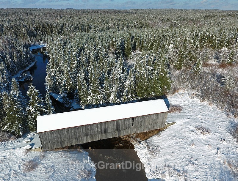 Little Lepreau River Covered Bridge #1.5 Mill Pond NB Canada 1910