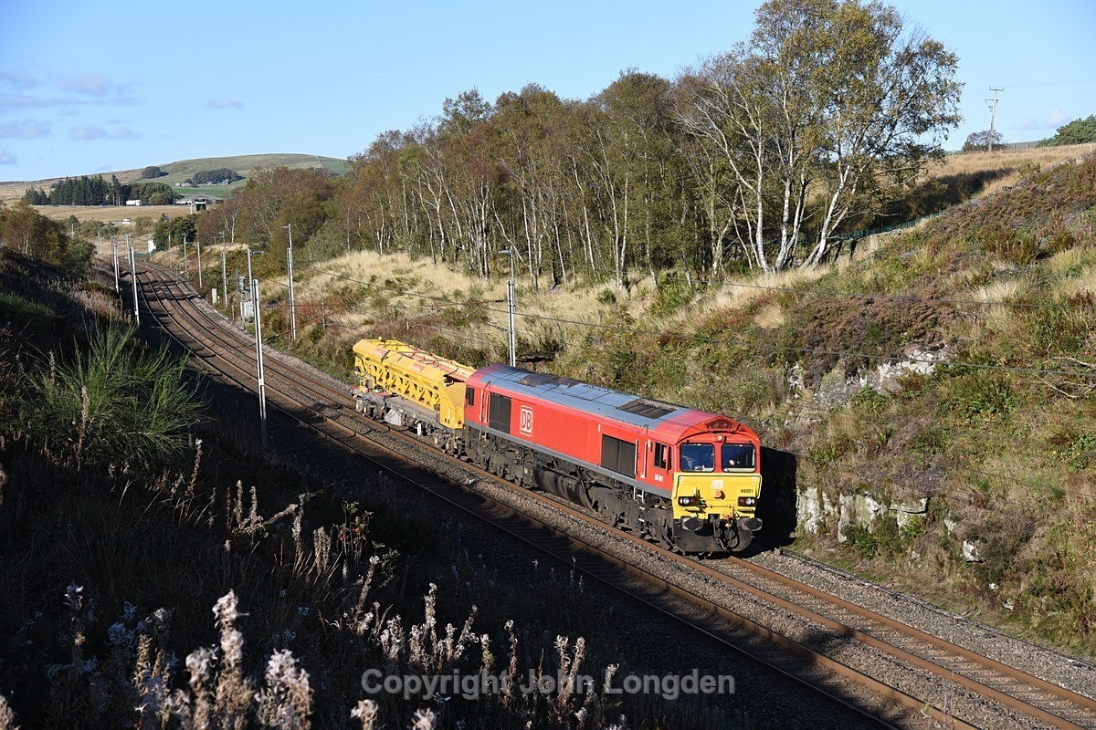 JL - 16.10.21 66001 6X27 Carlisle - Crewe, Greenholme - West Coast Main Line (north to south)