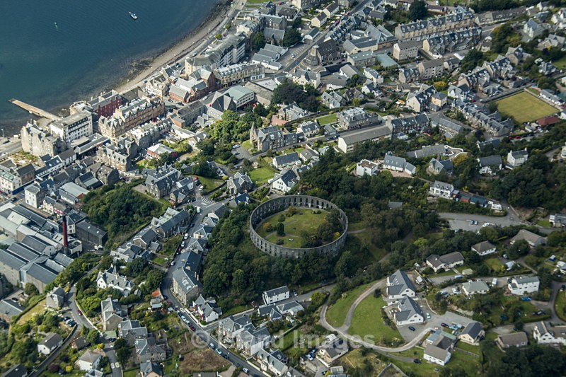 Great view of McCaigs Tower - Aerial views of Argyll.