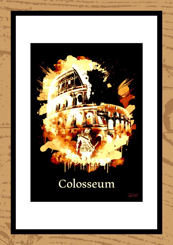 Colosseum Ink Paintings by Artist Paul Duddell