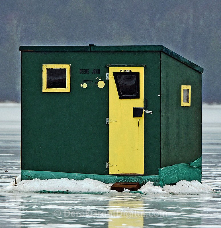 Ice Fishing Huts Renforth Rothesay New Brunswick Canada