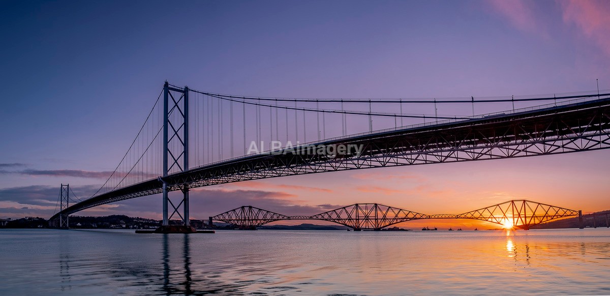 The Two Forth Bridges at Dawn - My Scotland - The Architecture