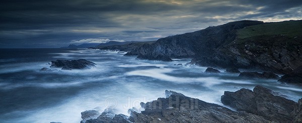 Panoramic Of Atlantic Drive At Dusk, Achill Island, Co. Mayo, Ireland.
