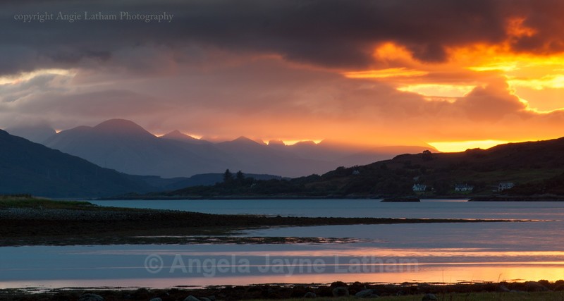 Sunset across Skye from Loch Duich - Isle of Skye
