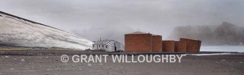 Deception Island tanks pano - Antartica