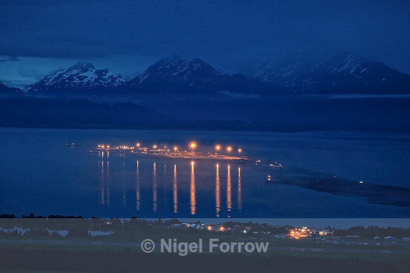View from Skyline Drive at dusk, Homer Spit, Alaska - Alaska, USA