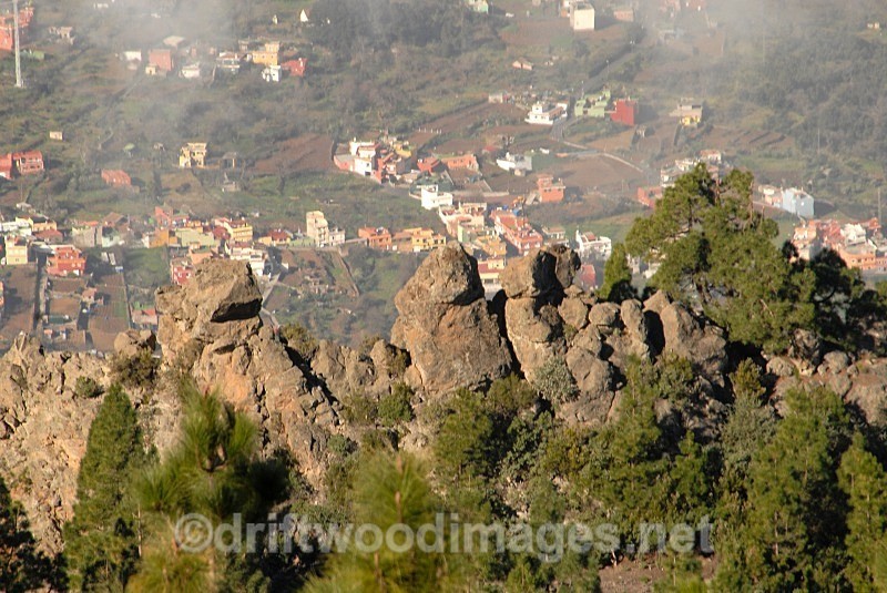 Tenerife rocks and village - Tenerife Mount Teidi