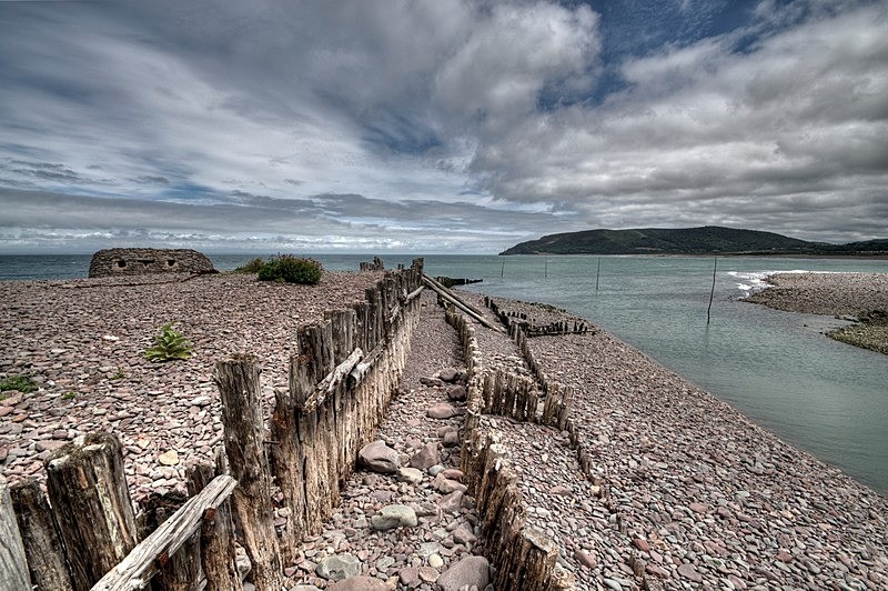 Old Groynes at Porlock Weir in Somerset - Somerset