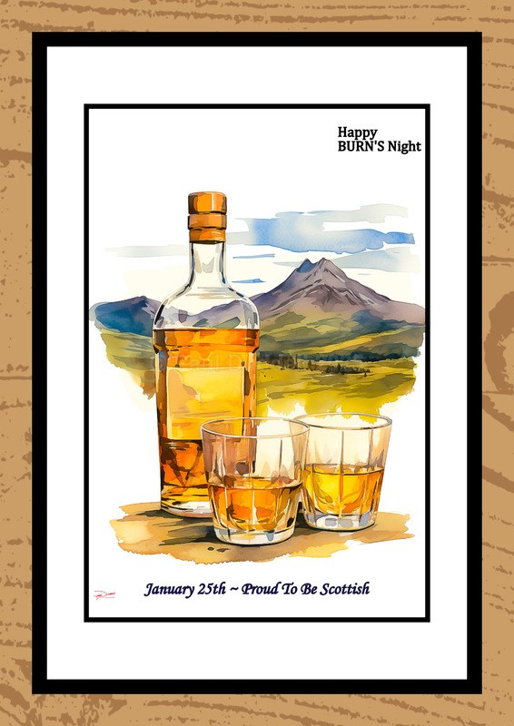 Burn's Night Watercolour Paintings - Heritage & Hearth by Artist Paul Duddell