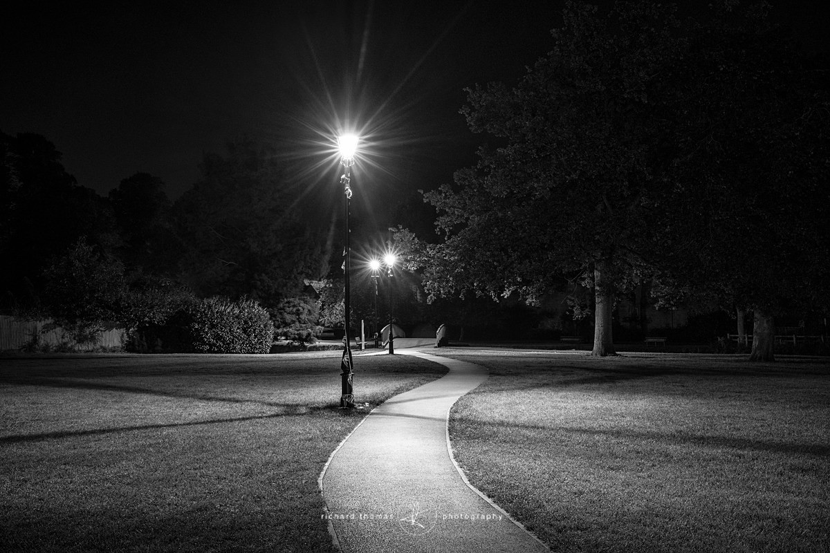 Farnham park at night