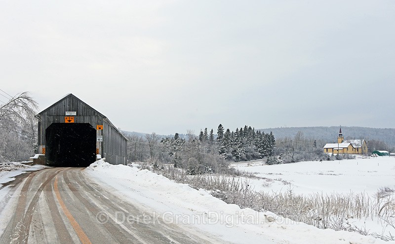 Covered Bridge in Winter - 2 - Winterscape