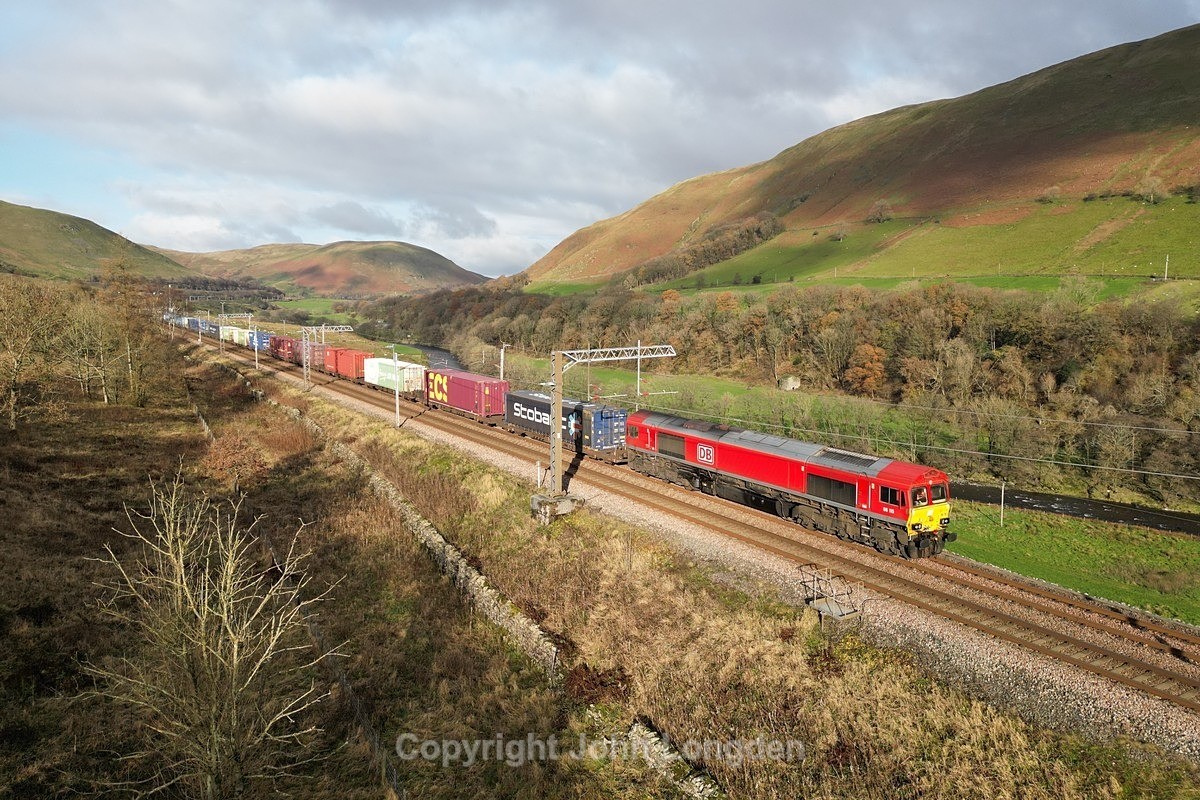 JL - 21.11.23 66115 4M25 Mossend - Daventry, Lune Gorge - West Coast Main Line (north to south)