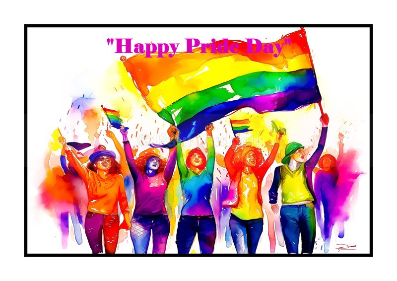 Spectrum of Joy, Pride Day Paintings by Paul Duddell, Whispers & Strokes - Artist, Painter, and Photographer